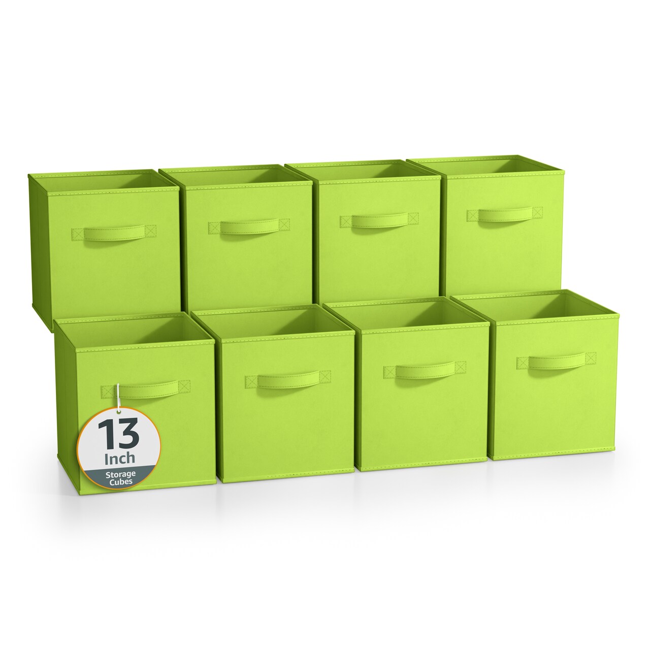 Sorbus Large 13" Storage Bins - 8 Pack Sturdy Collapsible Fabric Storage Cubes with Handles